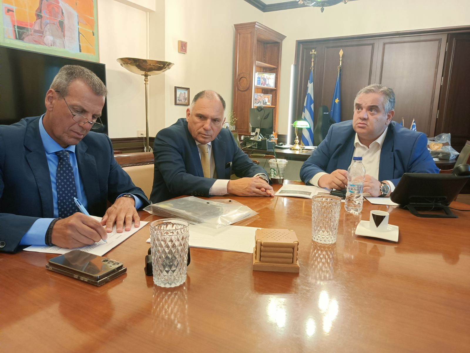 Συναντήσεις του Δημάρχου Σπάρτης, Μιχάλη Βακαλόπουλου με τον ΥΦΥΠΕΣ, Βασίλη Σπανάκη και τον Γ.Γ. Διαχείρισης Αποβλήτων του ΥΠΕΝ, Μανώλη Γραφάκο   