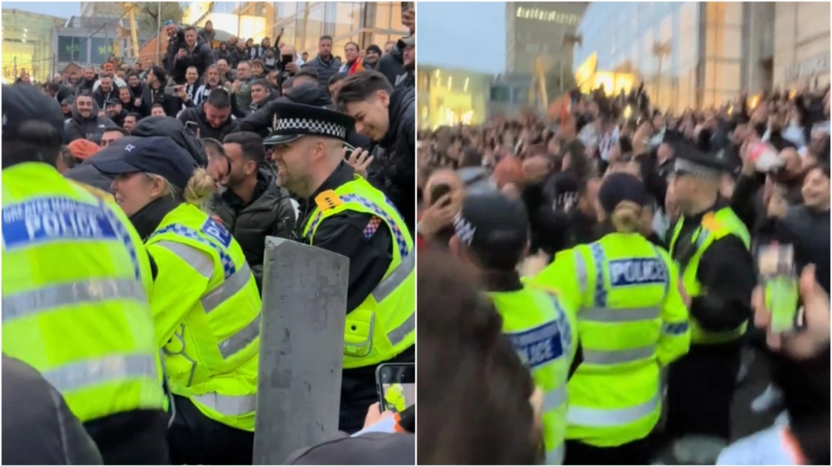 Οι αστυνομικοί του Μάντσεστερ συμμετέχουν στο πάρτι των οπαδών του ΠΑΟΚ