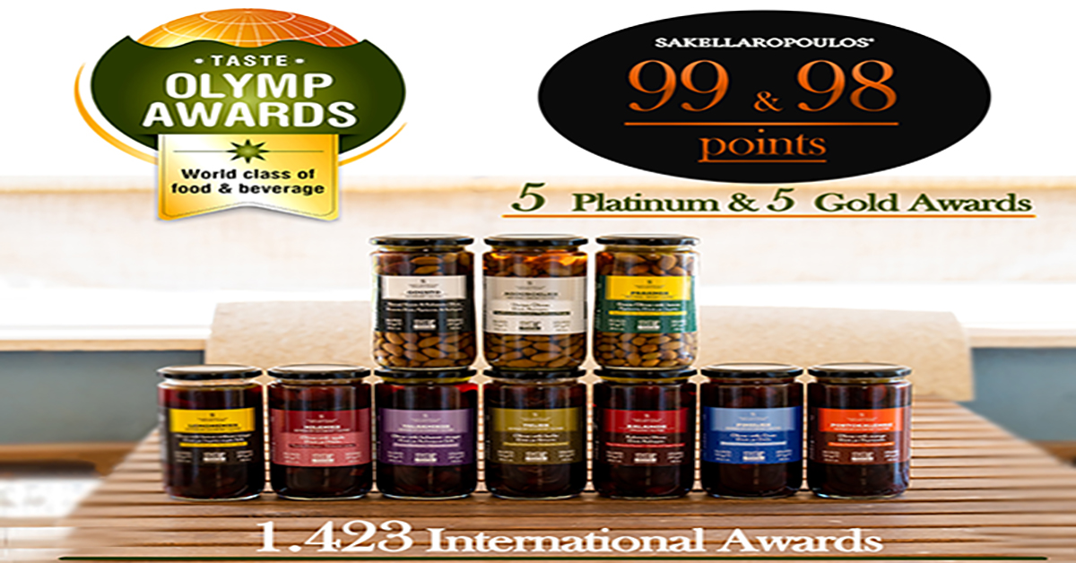 98 και 99 / 100 για τους ελαιώνες Σακελλαρόπουλου στα OLYMP Taste Awards 2026
