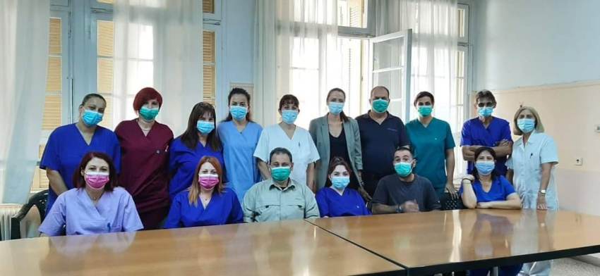 Εύη Παπαγεωργίου Δ/κτης ΓΝ. Λακωνίας - Ανάληψη καθηκόντων 14 επικουρικών εργαζομένων