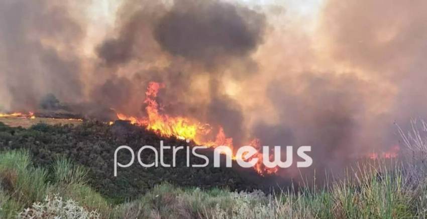 Ηλεία: Καλύτερη η εικόνα στα μέτωπα της φωτιάς σε Άγναντα και Τραγανό