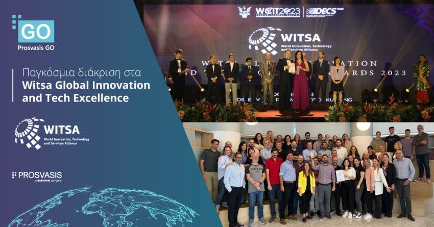 Κορυφαία Διεθνής Διάκριση για τo Prosvasis GO στα 2023 WITSA Global Innovation &amp; Technology Excellence Awards
