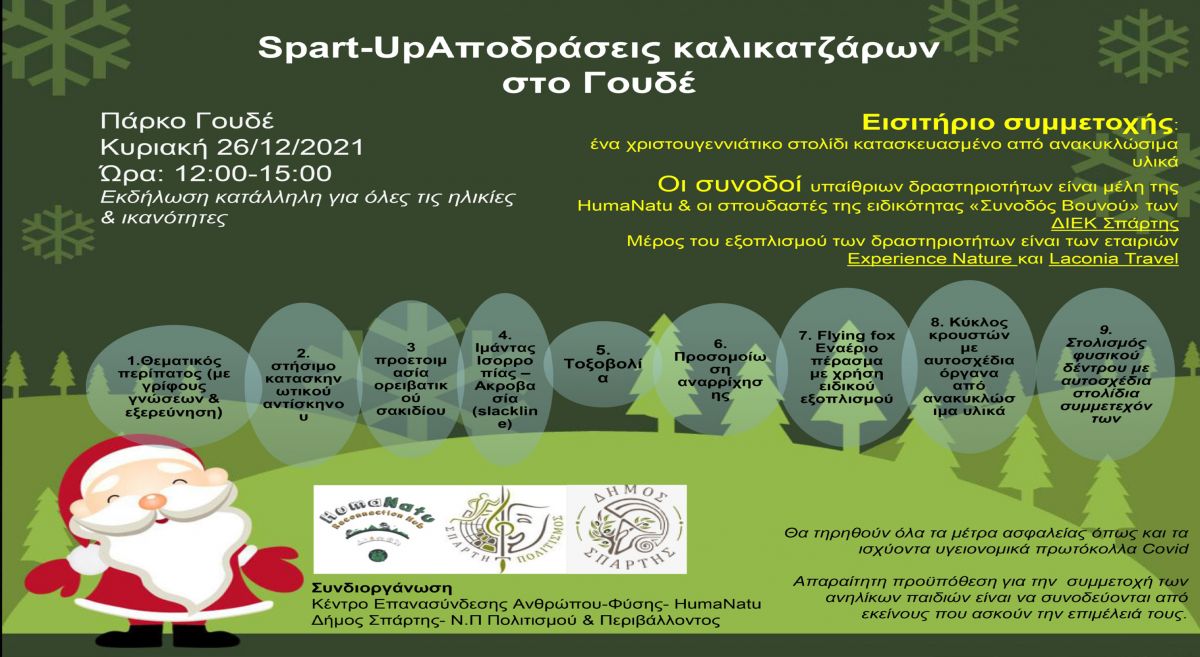 SPART-UPΟΔΡΑΣΕΙΣ ΚΑΛΙΚΑΝΤΖΑΡΩΝ ΣΤΟ ΓΟΥΔΕ