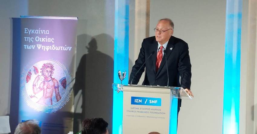 Χαιρετισμός Δημάρχου Σπάρτης κατά τα εγκαίνια της Οικίας των Ψηφιδωτών