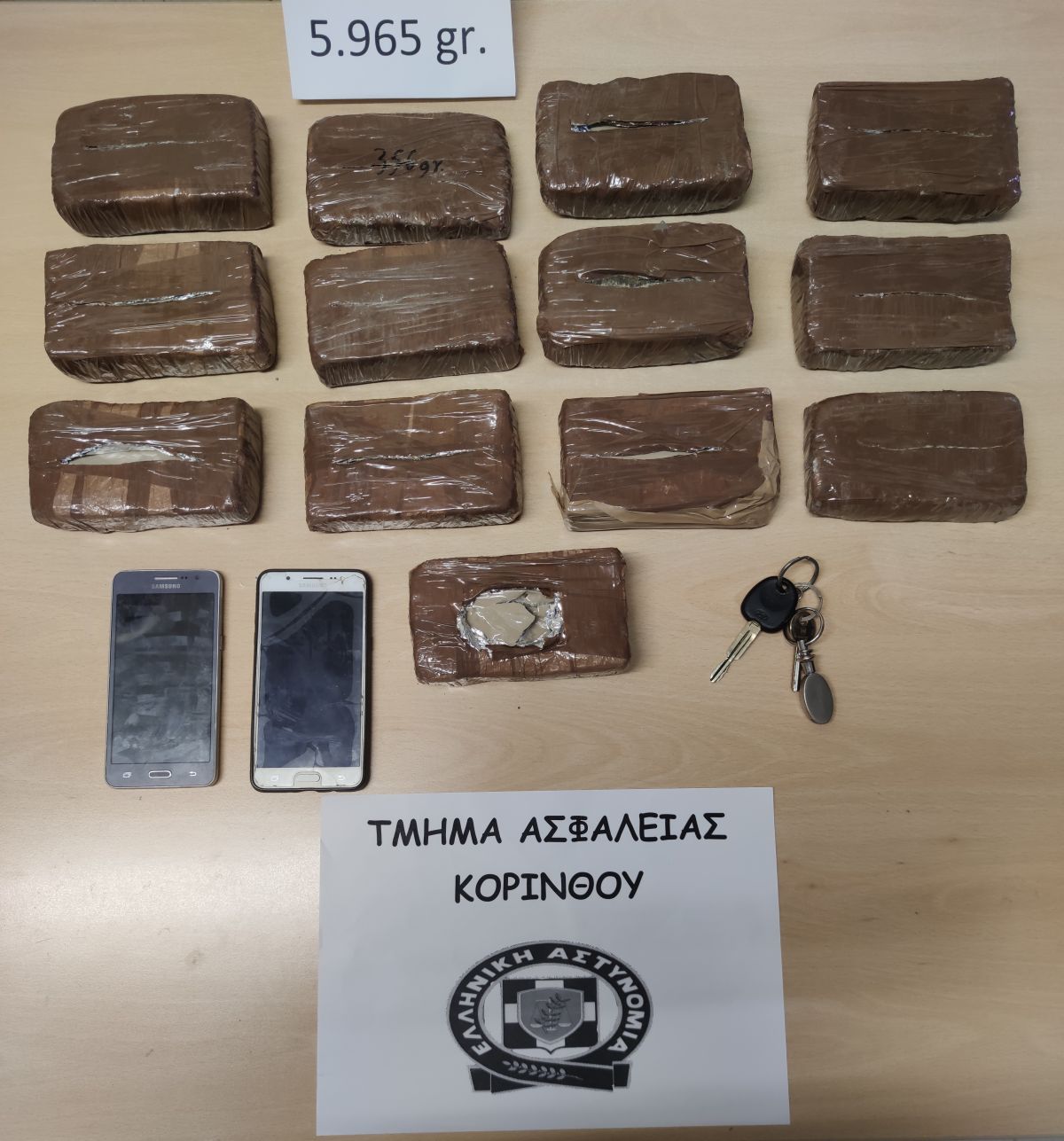 Συνελήφθησαν δύο άτομα για ναρκωτικά στην Κορινθία     Σε βάρος τους σχηματίσθηκε δικογραφία για τα ναρκωτικά     Κατασχέθηκαν περίπου -6- κιλά ηρωίνης