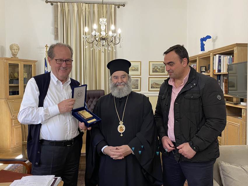 Συνάντηση του περιφερειάρχη Πελοποννήσου Π. Νίκα με τον μητροπολίτη Μάνης Χρυσόστομο