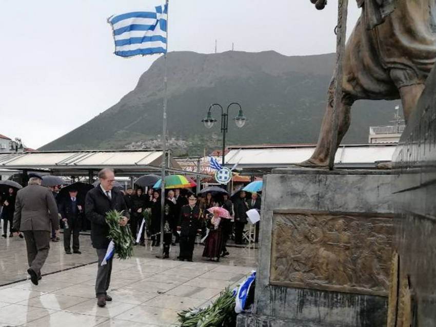 Ο περιφερειάρχης Πελοποννήσου Π. Νίκας παρέστη στην Αρεόπολη στις εκδηλώσεις για την επέτειο της 17ης Μαρτίου 1821