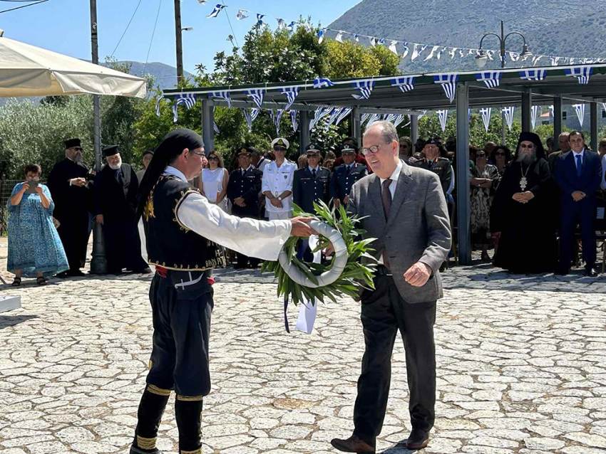 Στις εκδηλώσεις για την επέτειο της μάχης του Διρού παρέστη ο περιφερειάρχης Πελοποννήσου Π. Νίκας