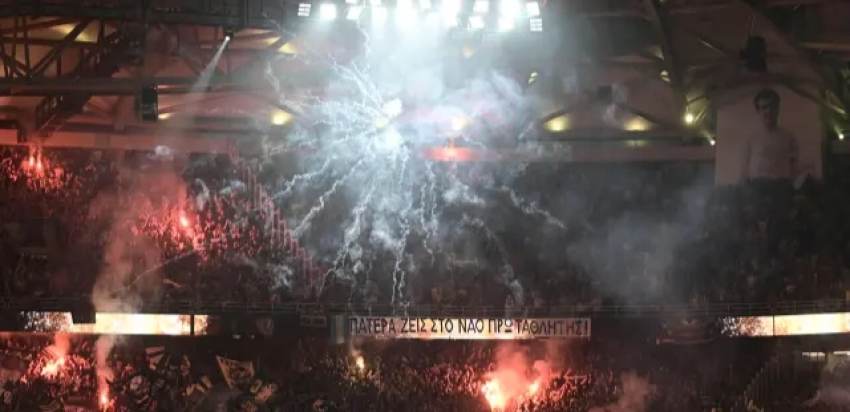 ΑΕΚ: Ισόβιος αποκλεισμός στον οπαδό που πέταξε τη φωτοβολίδα