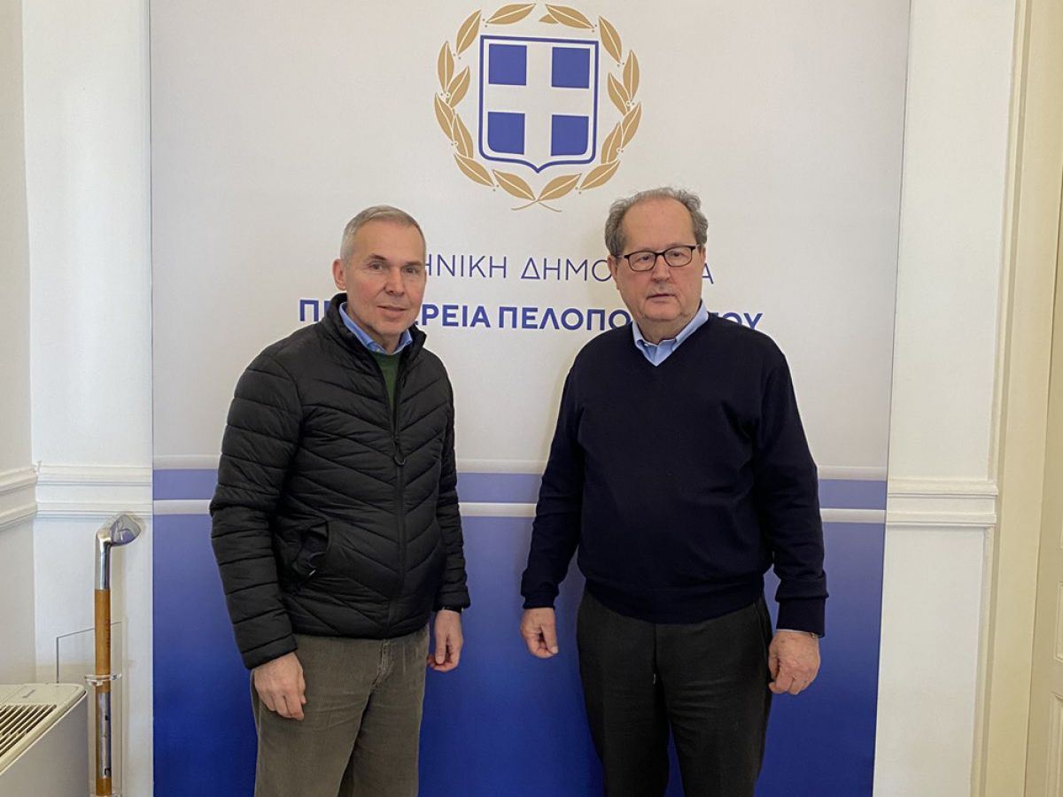 Συνάντηση του περιφερειάρχη Πελοποννήσου Π. Νίκα με τον βουλευτή Λακωνίας Θ. Δαβάκη