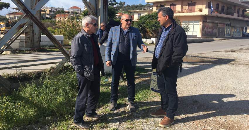 Αυτοψία ενόψει εγκατάστασης αναδόχου και έναρξης εργασιών κατασκευής της νέας Γέφυρας του Ευρώτα