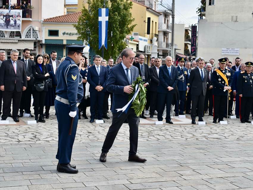 Ο περιφερειάρχης Πελοποννήσου Π. Νίκας στις εκδηλώσεις για την επέτειο της απελευθέρωσης της Καλαμάτας