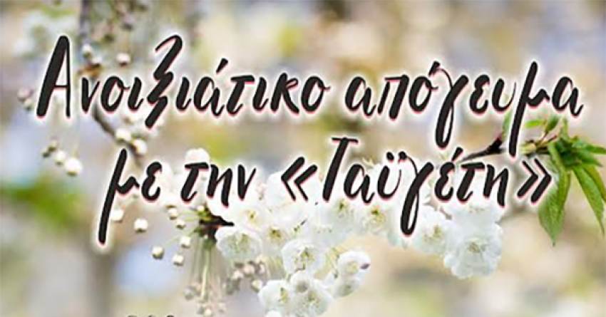 Ο Σύλλογος Φίλοι της Μουσικής «Η Ταϋγέτη» σας προσκαλεί σε ένα όμορφο ανοιξιάτικο απόγευμα