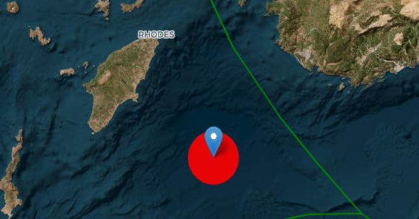 Σεισμός 5,7 ρίχτερ ανατολικά της Ρόδου