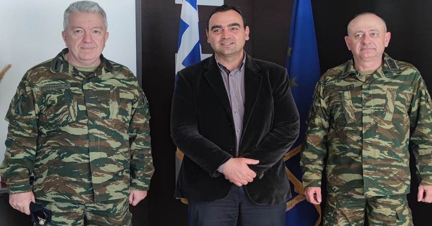 Συνάντηση Βερούτη με νέο Ανώτερο Διοικητή Φρουράς Λακωνίας / Διοικητή ΚΕΕΜ