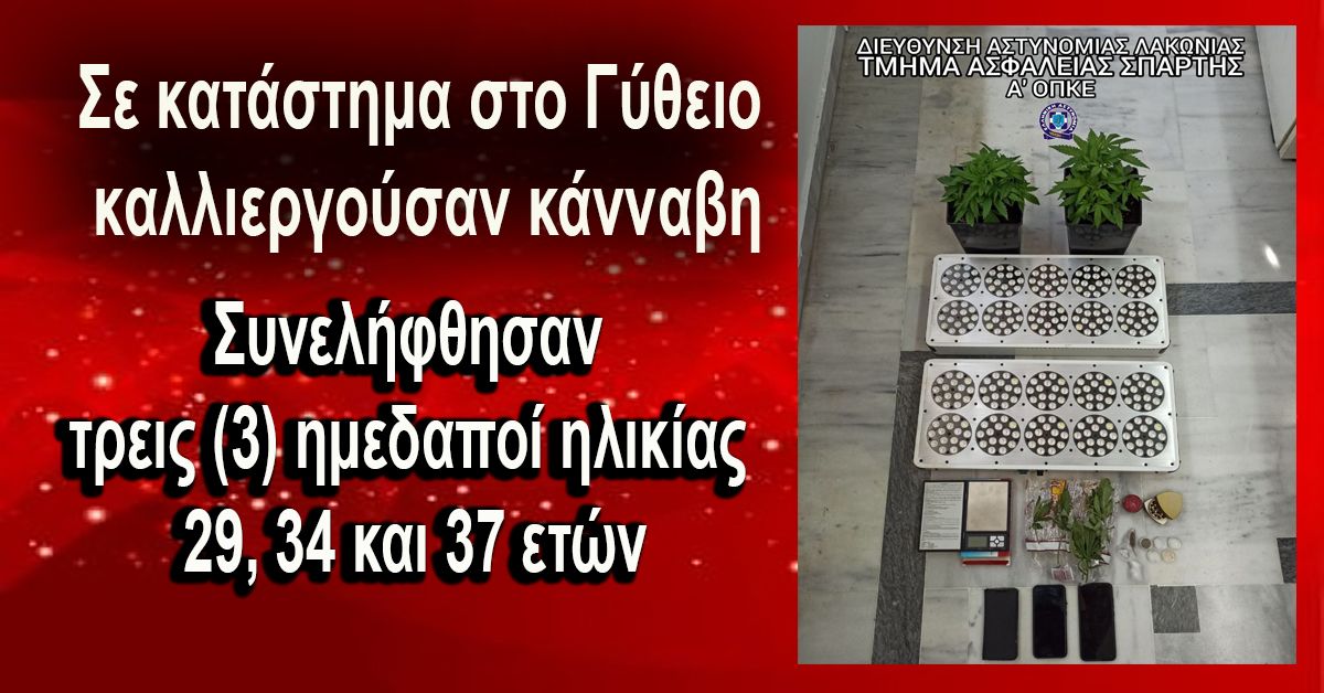Συνελήθησαν τρεις ημεδαποί ηλικίας 29, 34 και 37 ετών